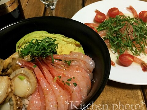 ☆甘エビとホタテの海鮮丼☆